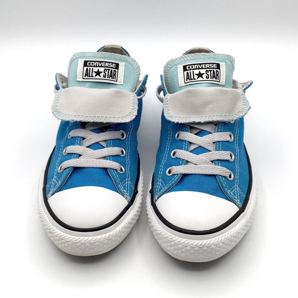 Converse All Star Low Top Double Tongue Sneakers Aqua Gray Turquoise W 7 / M 5
